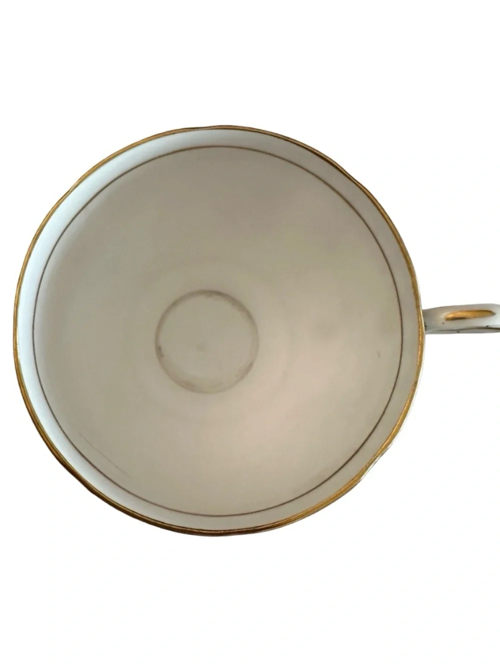 CROWN STAFFORDSHIRE Fine Bone China Teacup Black Gold Gilt Pattern